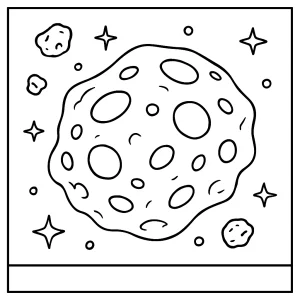 Asteroide página para colorear para imprimir y colorear gratis