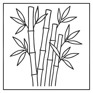Página para colorear de bambú, bosque natural para imprimir y colorear gratis