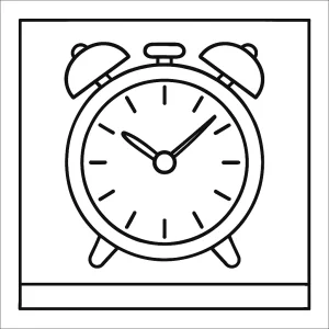 Detaillierte Uhr Malvorlage – kostenlose coloring page zum Ausdrucken für Kinder