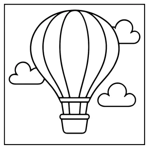 Globo aerostático página para colorear gratis para imprimir y colorear