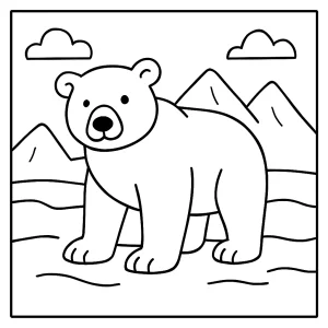 Oso polar página para colorear gratis para imprimir y colorear