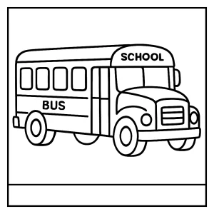 Printable school bus coloring page for kids to color and enjoy