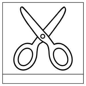 Tijeras página para colorear para imprimir gratis, dibujo de tijeras para niños