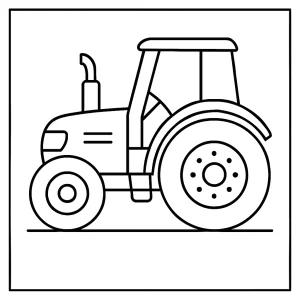Tractor página para colorear imprimible gratis para niños