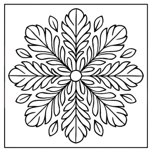 Mandala de plumas - página para colorear para imprimir gratis