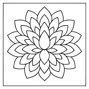 Mandala de pétalos de loto página para colorear gratuita para imprimir