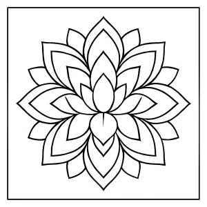 Mandala de pétalos de loto página para colorear en línea gratuita para imprimir y pintar